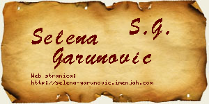 Selena Garunović vizit kartica